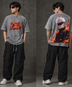 Gojo Flame Aura Jujutsu Kaisen Vintage Tee